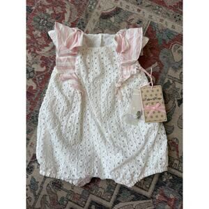 Nwt $130 Lapin House Eyelet Romper 6M